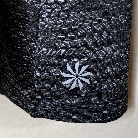 Athleta Yoga Athletic Racerback Tank Workout Gray Geometric Print - Picture 2 of 6